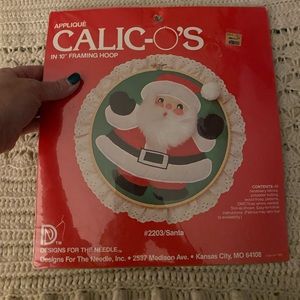 Designs For The Needle Applique Calicos Santa Claus 10" Hoop Kit Vtg Christmas